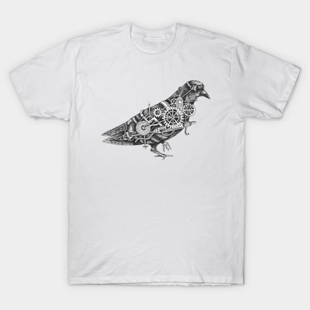 Steampunk Pigeon T-Shirt by Squidoodle